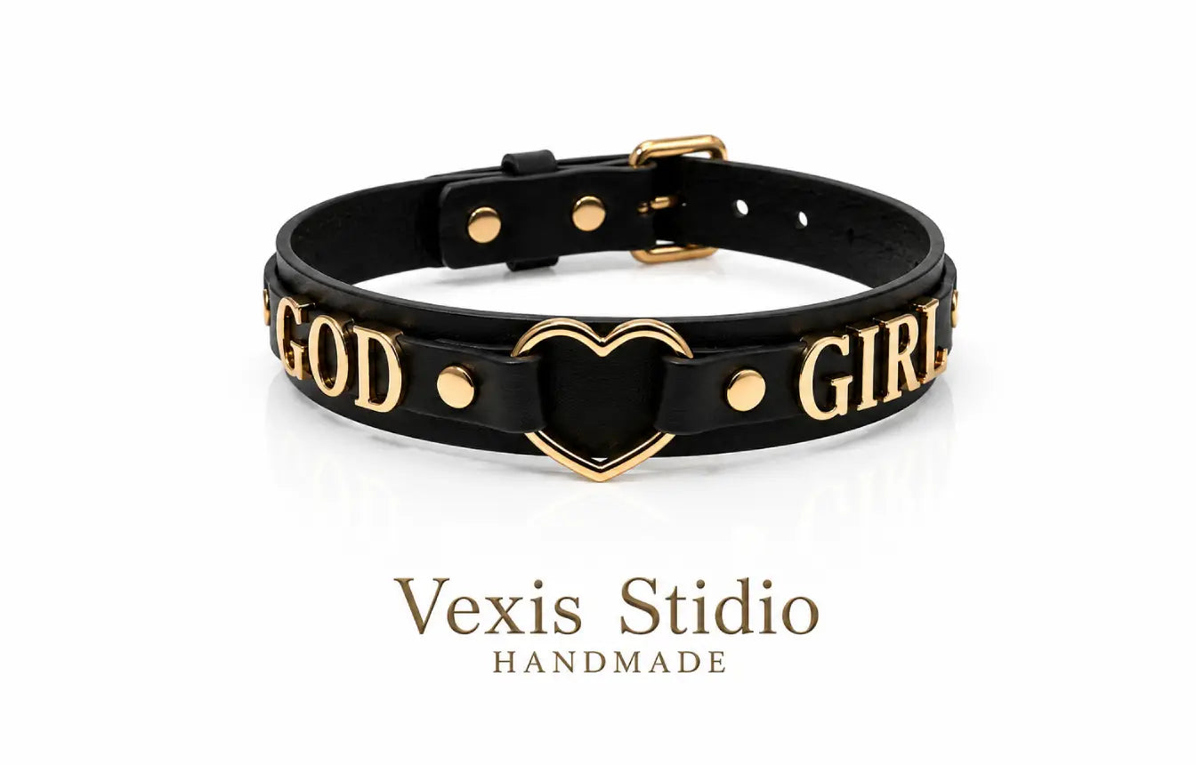 Custom Heart Nameplate Choker Necklace
