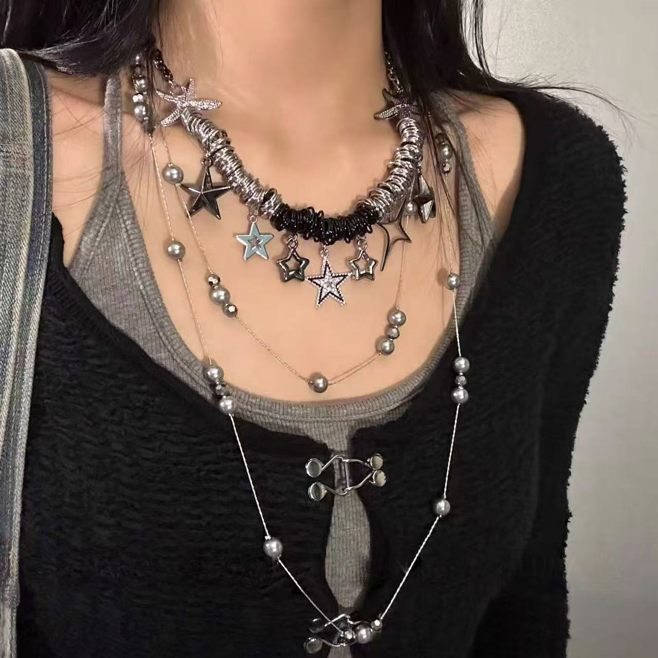 Starlit Layered Star Necklace