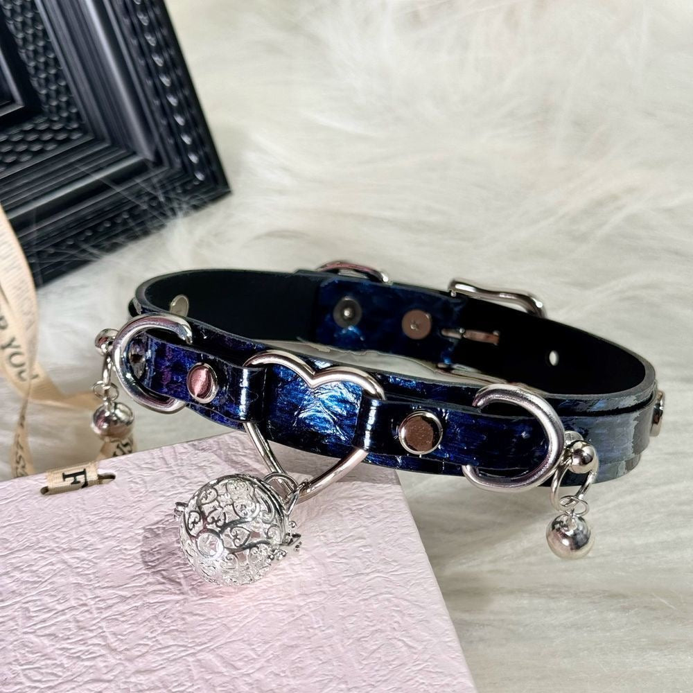 Blue Heart Choker Necklace