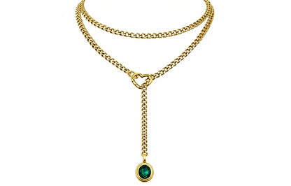 Crystal Charm Loop Slip Choker