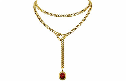 Crystal Charm Loop Slip Choker