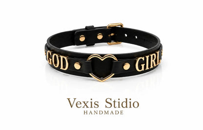 Custom Heart Nameplate Choker Necklace