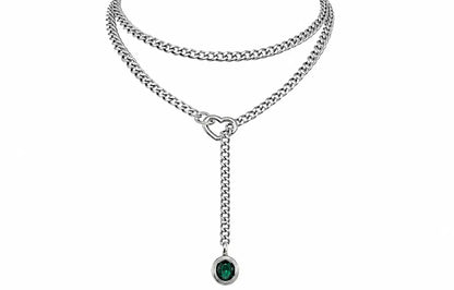 Crystal Charm Loop Slip Choker