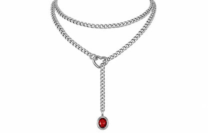 Crystal Charm Loop Slip Choker
