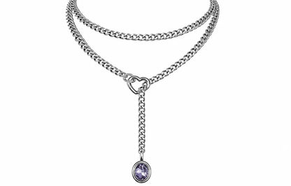 Crystal Charm Loop Slip Choker