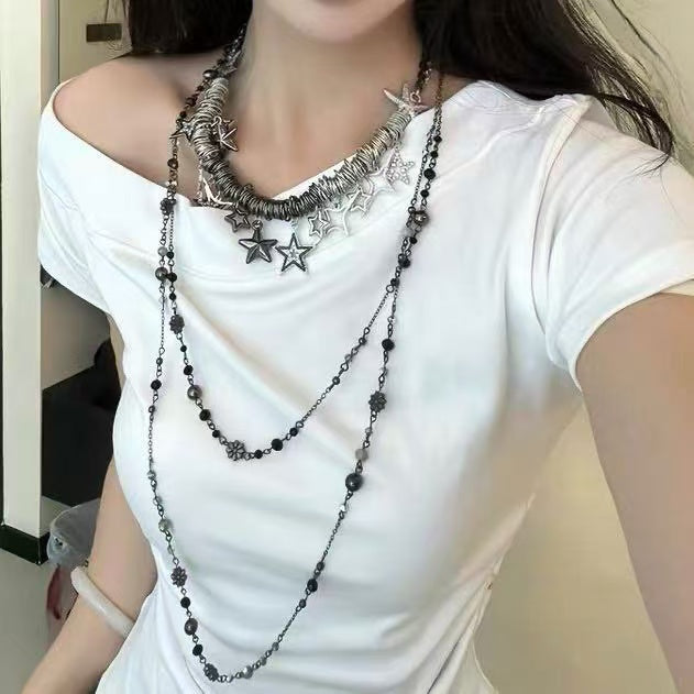 Starlit Layered Star Necklace