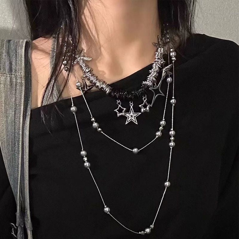 Starlit Layered Star Necklace