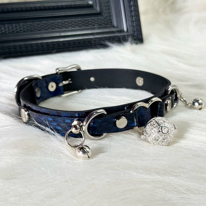 Blue Heart Choker Necklace