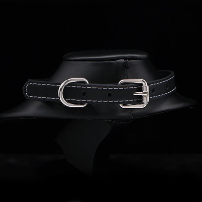 Spiked Cross Leather Choker Necklace