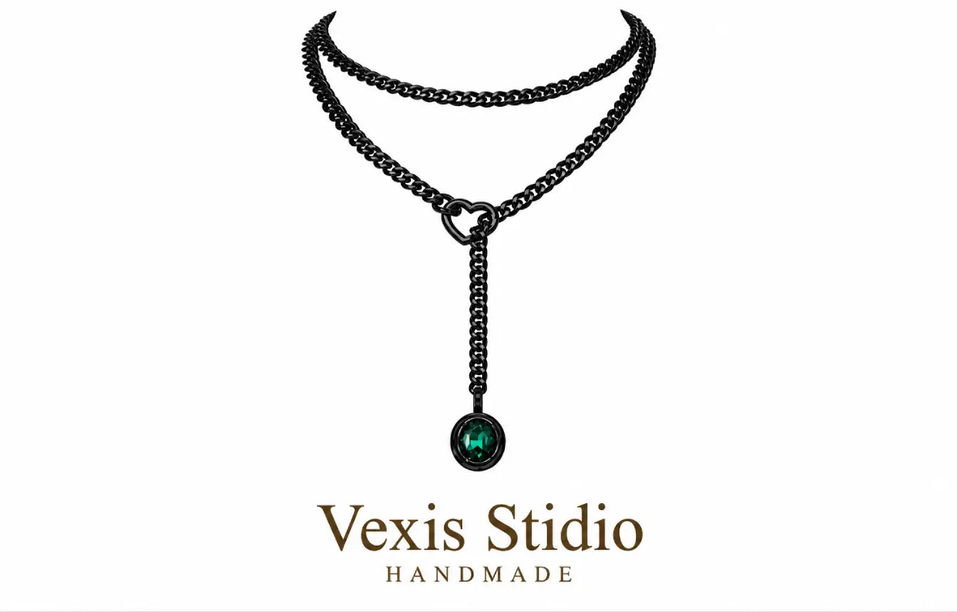 Crystal Charm Loop Slip Choker