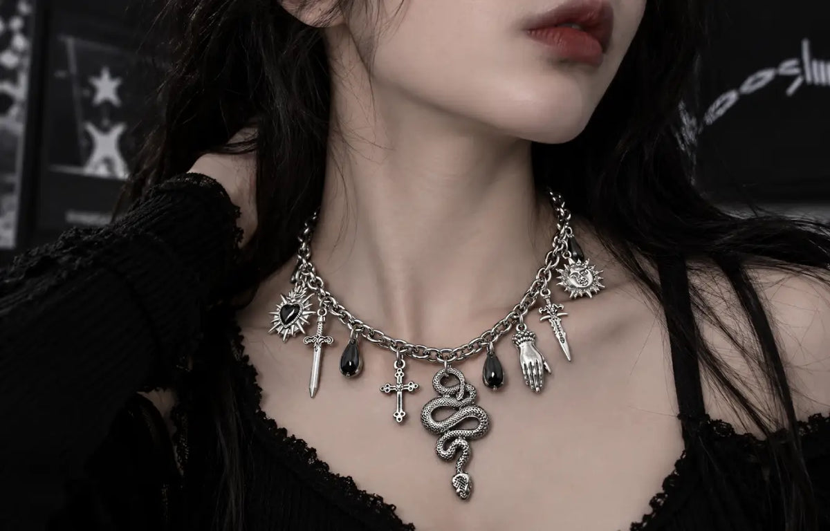 Sacred Relics Gothic Charm Necklace
