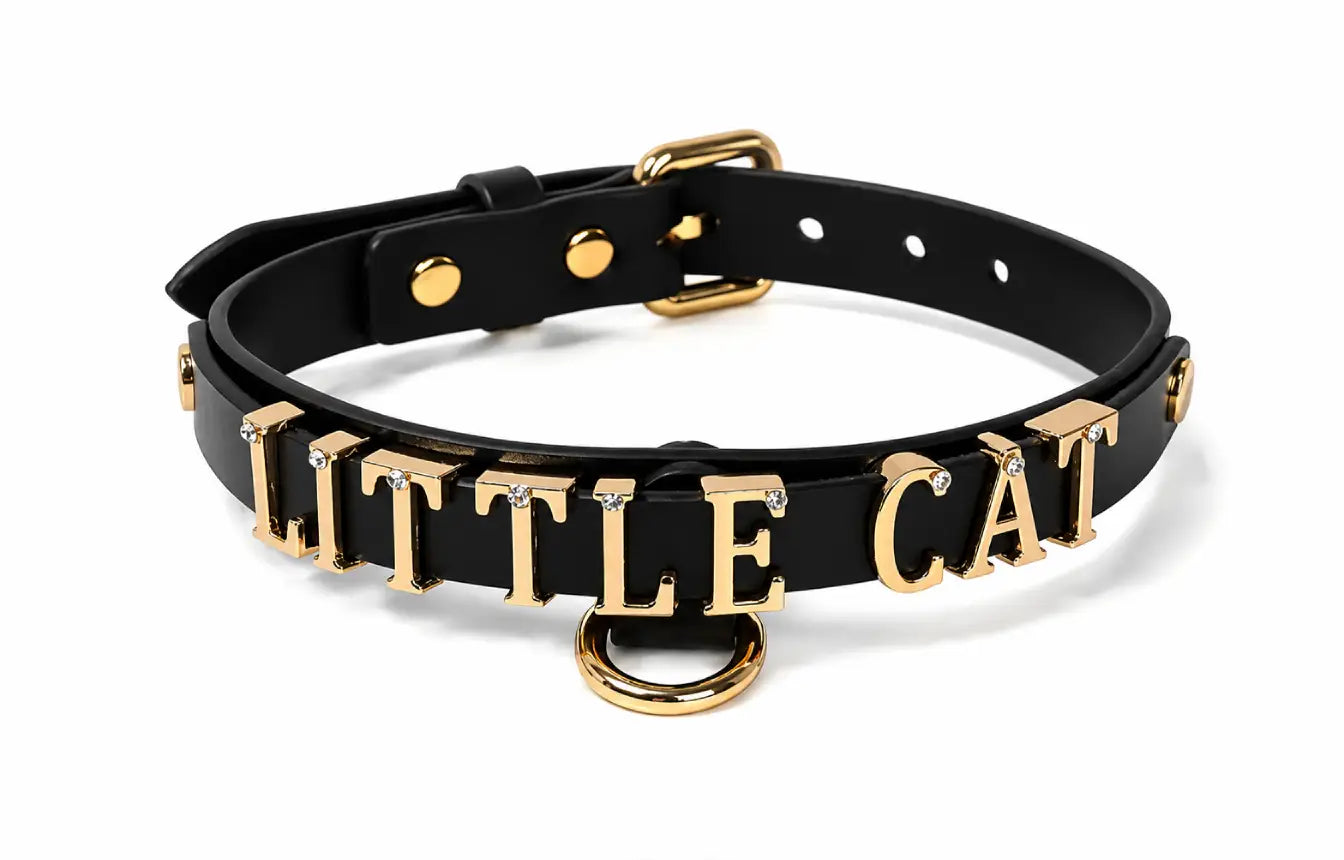Custom Gold Letter Choker Necklace