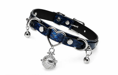 Blue Heart Choker Necklace