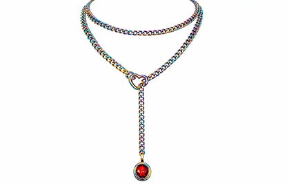 Crystal Charm Loop Slip Choker