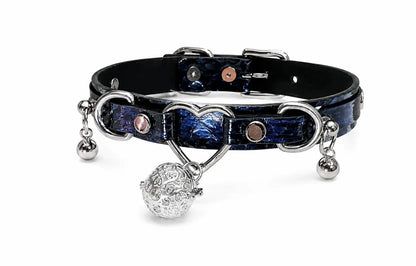 Blue Heart Choker Necklace